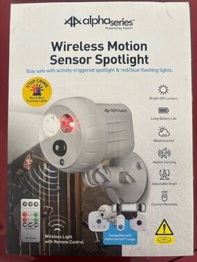 Swann Alpha Series Wireless Motion Sensor Spotlight w/ Remote Control